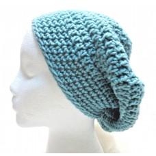 Handmade NEW Blue Slouchy Hat Beanie Tam Crochet Over Mans Womans Gift USA  eb-53845937